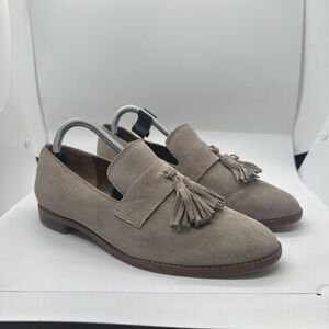 Franco Sarto Havea Cocco Tan Suede Tassel Loafers Shoes Womens 10